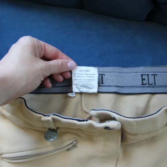 Equestrian Tan Riding Pant Elite Pant - Picture 6 of 10